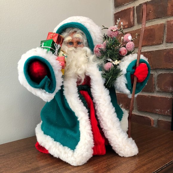 Hand-crafted Santa Claus with felt material - Picture 1 of 5